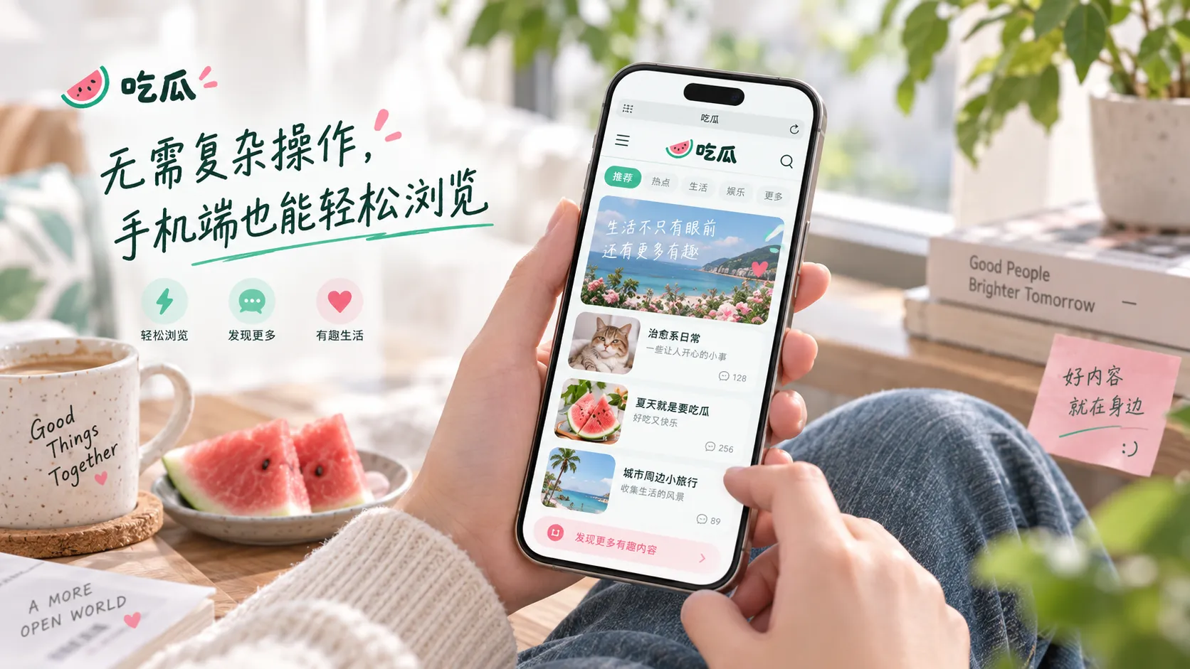 移动端浏览吃瓜网内容